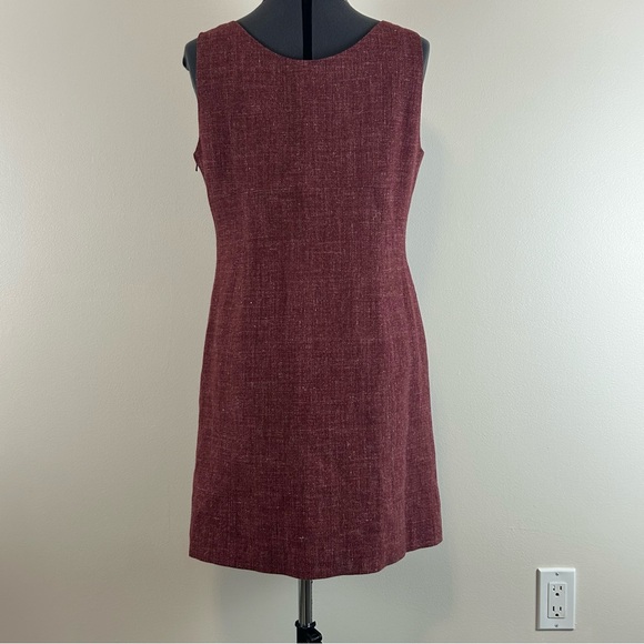 Vintage Heathered Red Linen Dress - Picture 3 of 6
